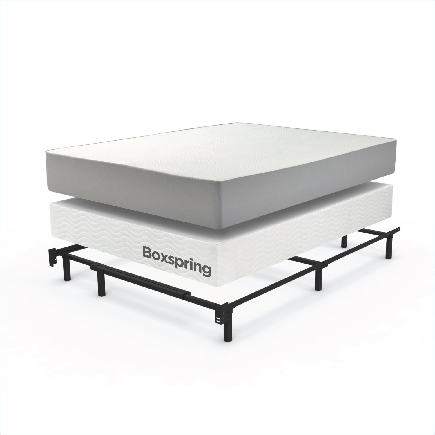6-Leg Support Bed Frame, for Box Spring & Mattress Set ...