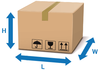 Air transportation dimensional weight method