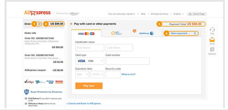 AliExpress Payment Methods