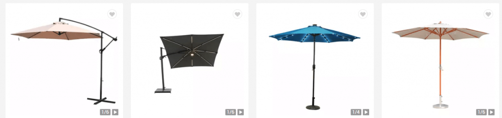 Stationary Parasols