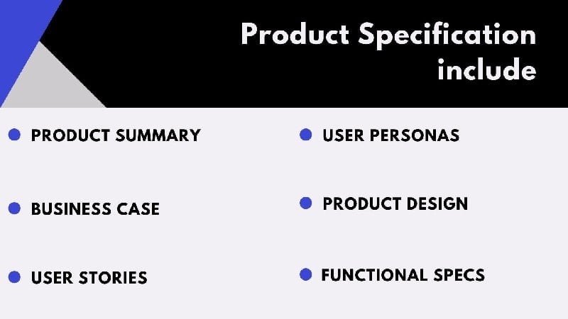 What Is Product Specification Example