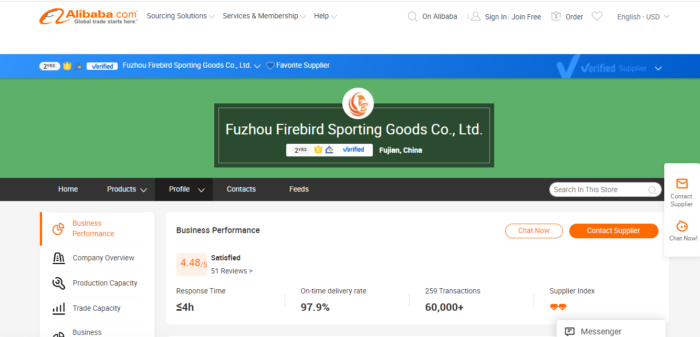 Fuzhou Firebird Sporting Goods Co. Ltd.
