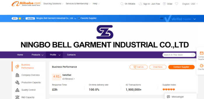 Ningbo Bell Garment Industrial Co.