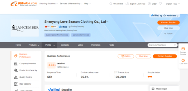 Shenyang Love Season Clothing Co. Ltd.