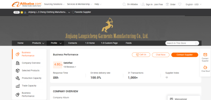 Jinjiang L.Z Cheng Clothing Manufacturing Co. Ltd.