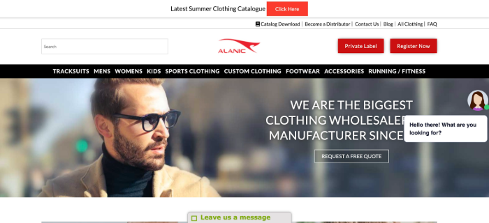 Alanic Clothing Activewear Wholesale Vendors