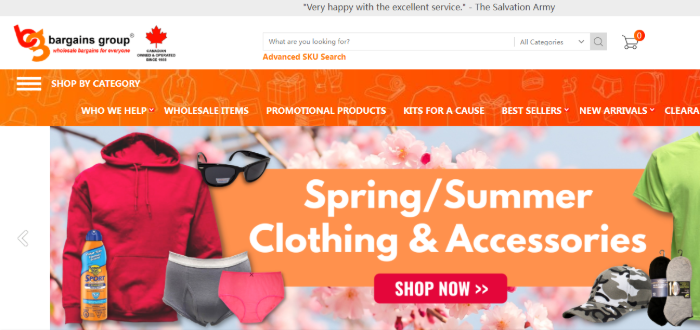 Bargains Group  Clothing Wholesalers in Canada