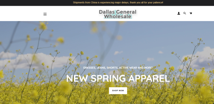 Dallas General Wholesale Clothing Wholesalers in Texas