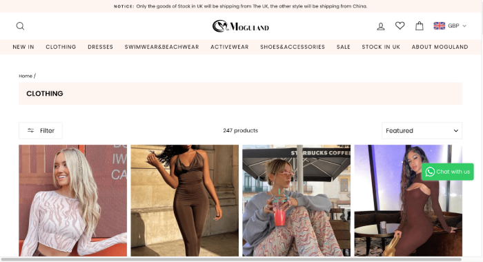 Moguland Wholesale Clothing For Boutique Owners in UK