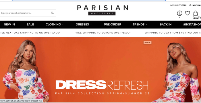 Parisian Wholesale Clothing Wholesale Suppliers in UK