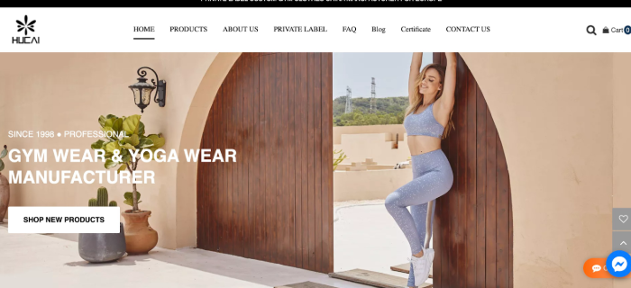 Hucai Sportswear Activewear Wholesale Vendors