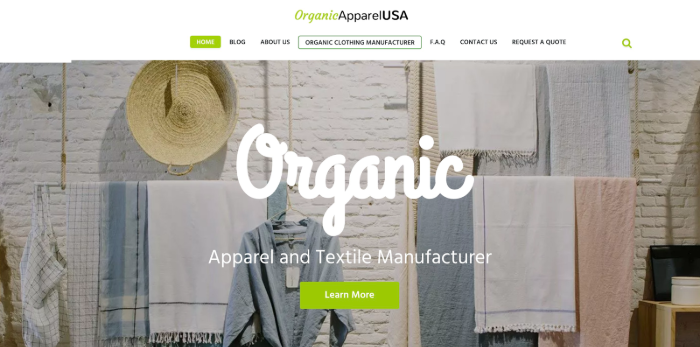 Organic Apparel USA Small Business Clothing Manufacturers