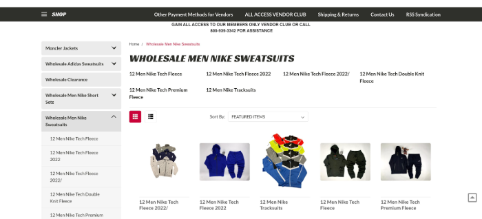 Low Low Wholesale Distributors Wholesale Nike Sweat Suits