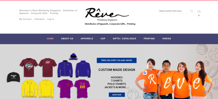 Reve Marketing Singapore Clothing Manufacturers in Singapore