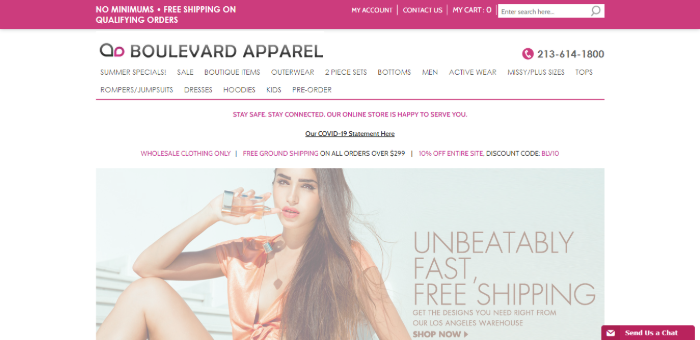 Boulevard Apparel Clothing Vendors in the USA
