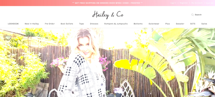 Hailey & Co Clothing Wholesale Distributors