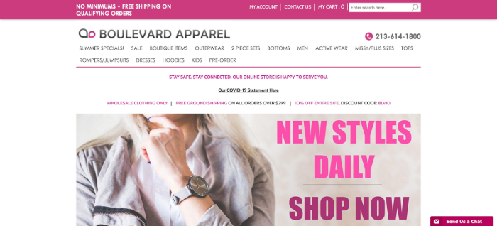 Boulevard Apparel Group Clothing Wholesale Distributors