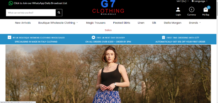 G7 Clothing Boutique Suppliers In UK