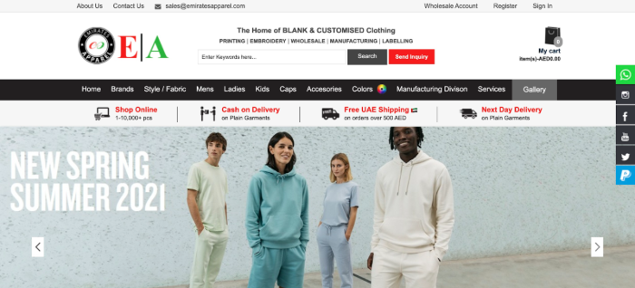 Emirates Apparel Clothing Manufacturers in Dubai