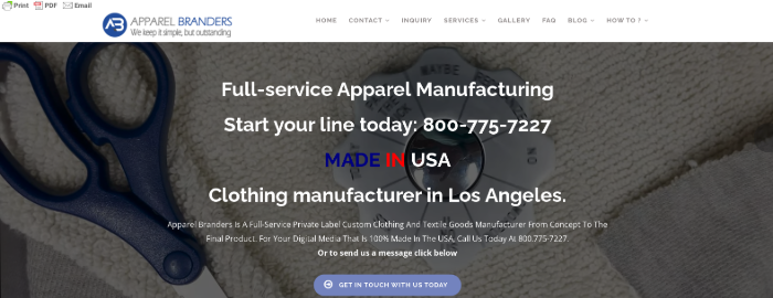 Apparel Branders Clothing Manufacturers in Los Angeles