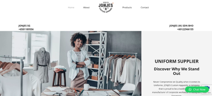 Jonjes Pte Ltd Clothing Manufacturers in Singapore