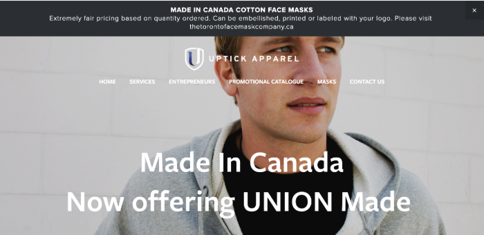 Uptick Apparel Clothing Manufacturers in Toronto