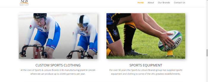 Sports & leisure Brands Sports Clothing Manufacturers in UK