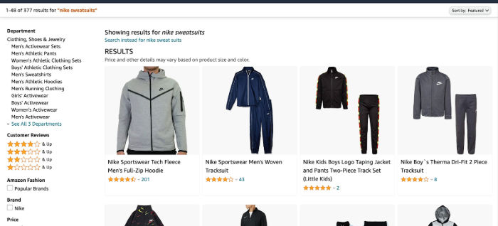 Amazon Wholesale Nike Sweat Suits