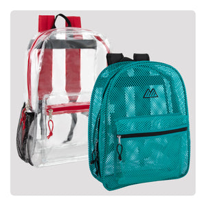 Wholesale Clear & Mesh Backpacks