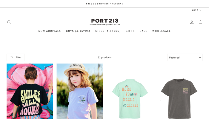 Port 213.com Wholesale Children's Clothing in Los Angeles CA