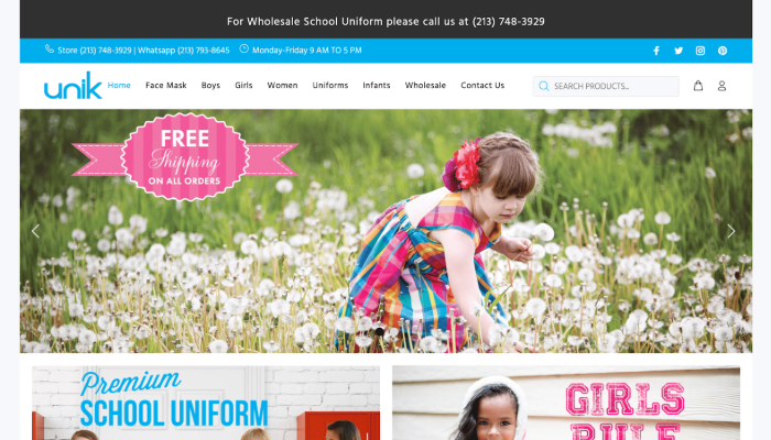 Unik Wholesale Children's Clothing in Los Angeles CA