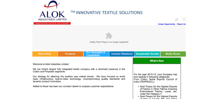 Alok Industries Indian Clothing Manufacturers