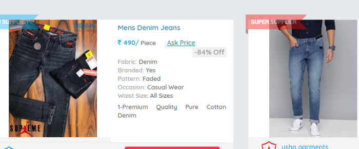 Textile Infomedia Wholesale Jeans Suppliers
