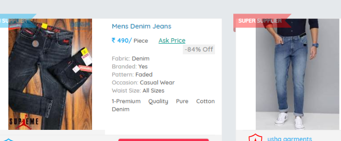 Source cheap jeans for men bulk wholesale jean pants branded jeans