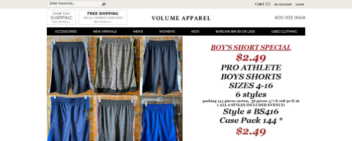 Volume Apparel Clothing Distributors