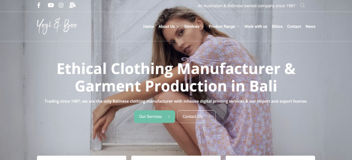 About Us - Yogi & Boo Ethical Clothing Manufacturer Bali