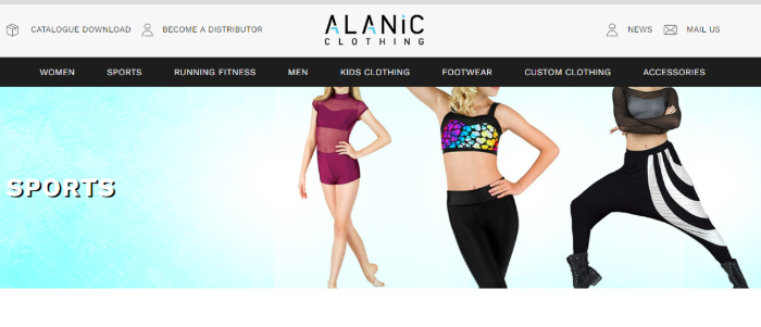 Alanic Clothing Fitness Clothing Manufacturers