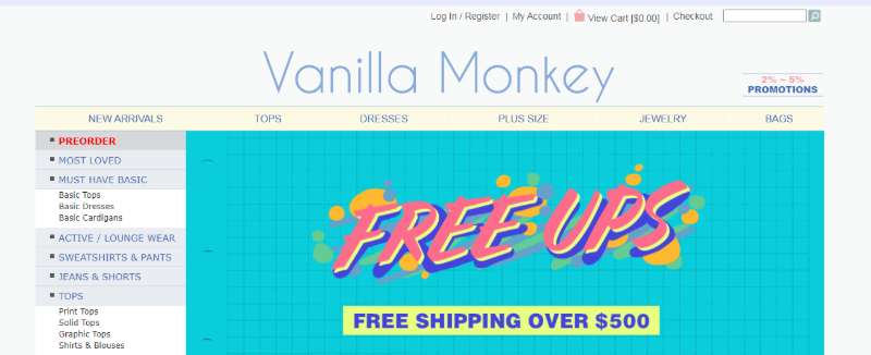 VanillaMonkey shop