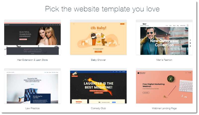 Shopify vs Wix:Templates