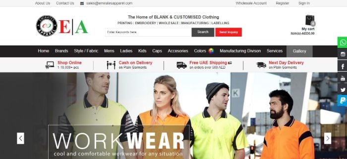 Emirates Apparel Wholesale Clothing in Dubai