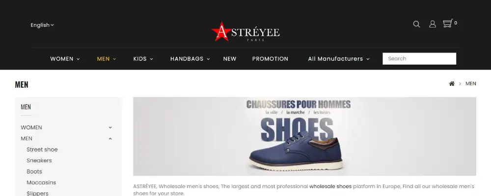 Astreyee Men's Shoes Wholesale