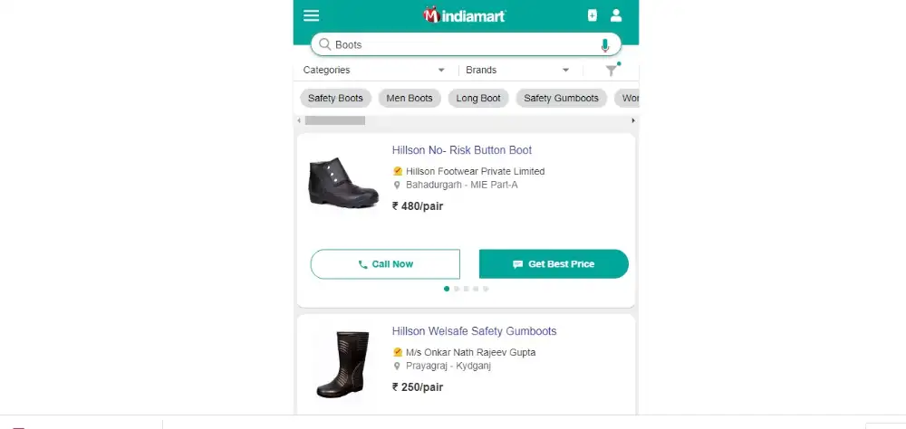 IndiaMART Boots Wholesale