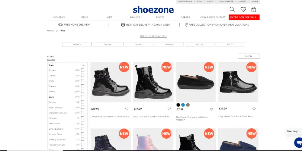 Shoezone kids' shoe wholesalers