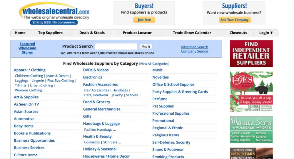 WholesaleCentral web