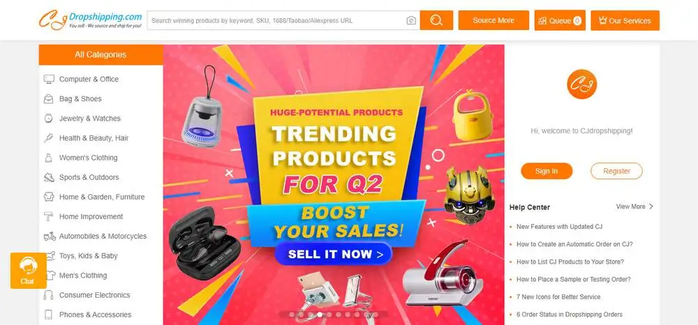 Winning products on CJ Dropshipping