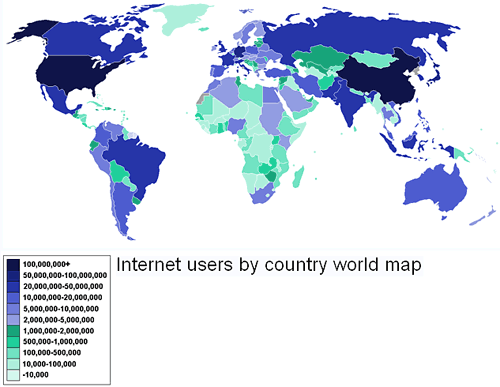 internet users world map