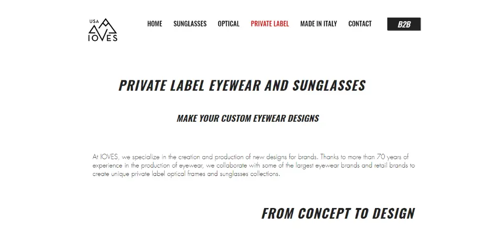 Private label sunglasses 2024 manufacturers in usa