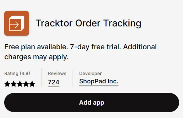 Tracktor Order Tracking