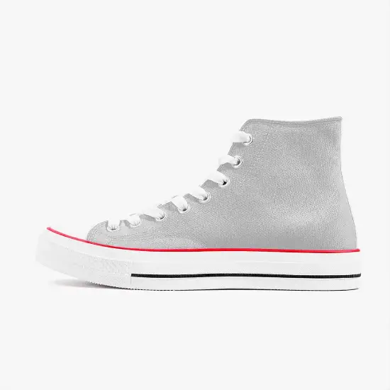 White Sole High Top Canvas Shoes