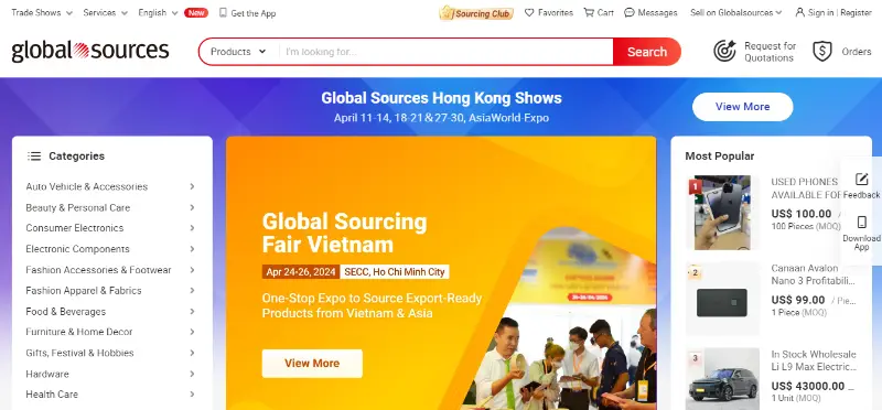 Global Sources—One-Stop Hub for International Sourcing Solutions